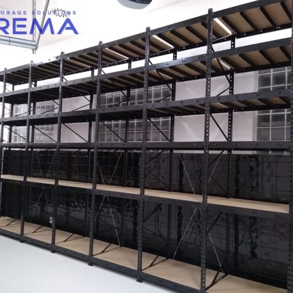 czarny regał wolnostojący alfa 500