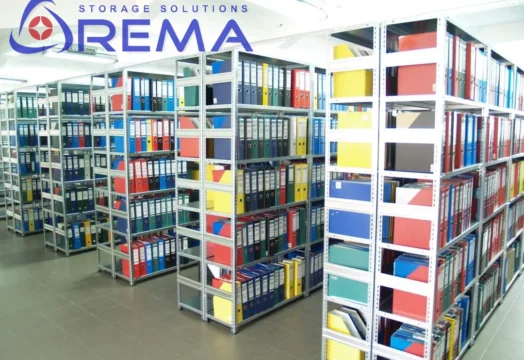 regały archiwalne skręcane na śruby z dokumentacją