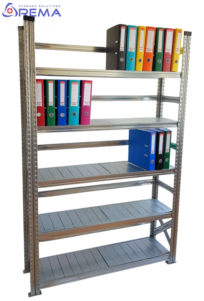 regały do archiwum z ogranicznikami ocynkowane