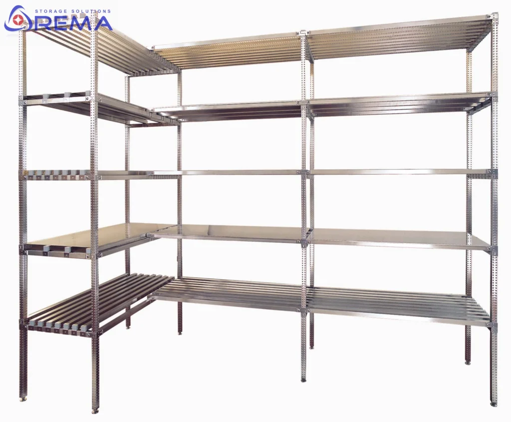 regał narożny nierdzewny