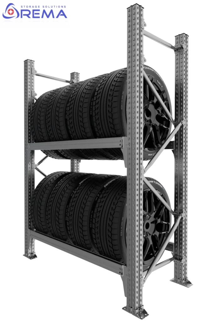 Regał na duże opony 70 cm i większe
