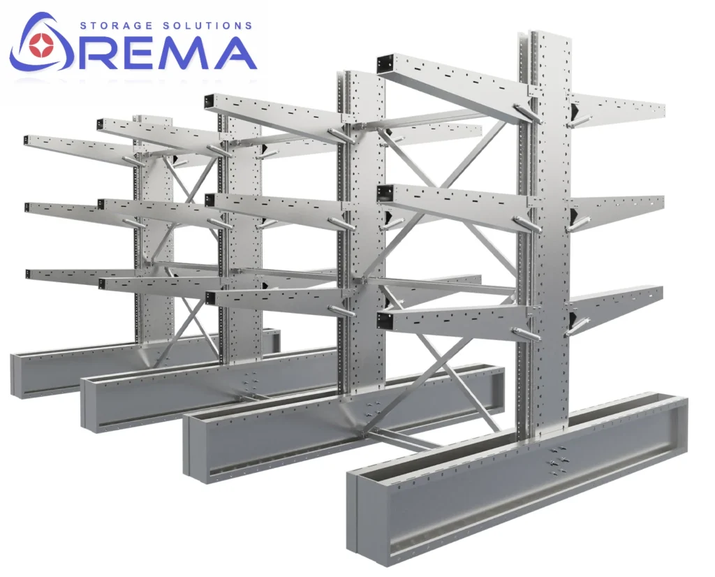 regał wspornikowy dwustronny ocynkowany w ciągu