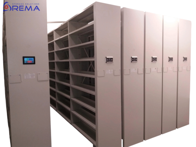 regały jezdne elektryczne