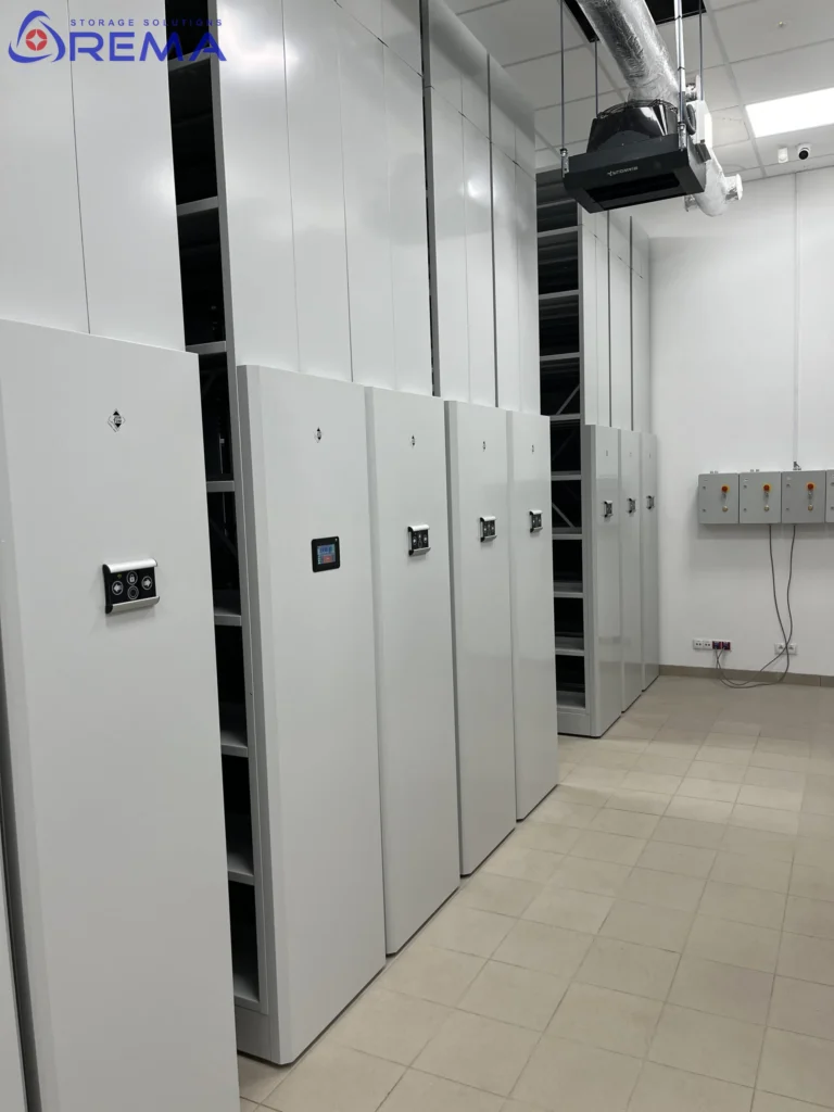 regały jezdne elektryczne