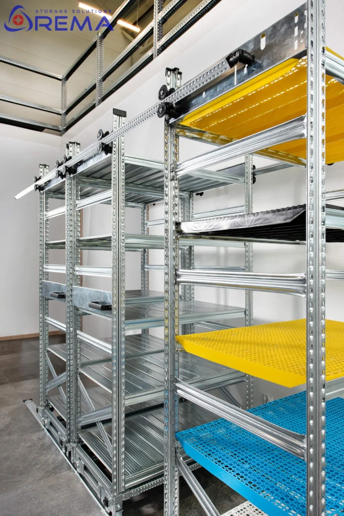 regały przesuwne PCV oraz stalowe