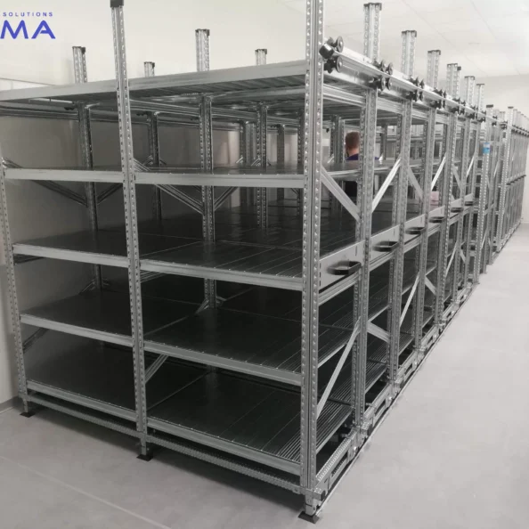 regały mobilne magazynowe ciąg