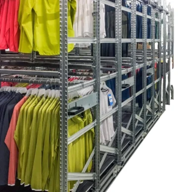 regały przesuwne na odzież