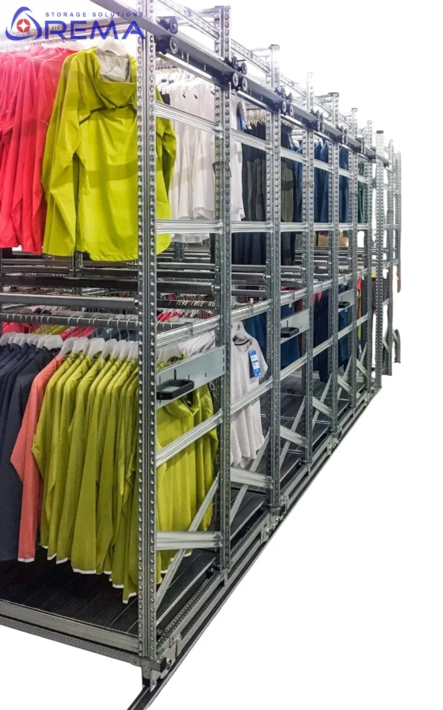 regały przesuwne na odzież