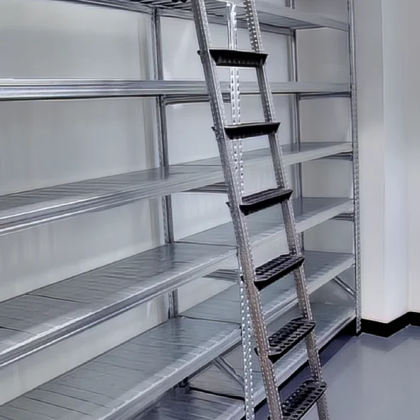 regał z drabiną jezdną