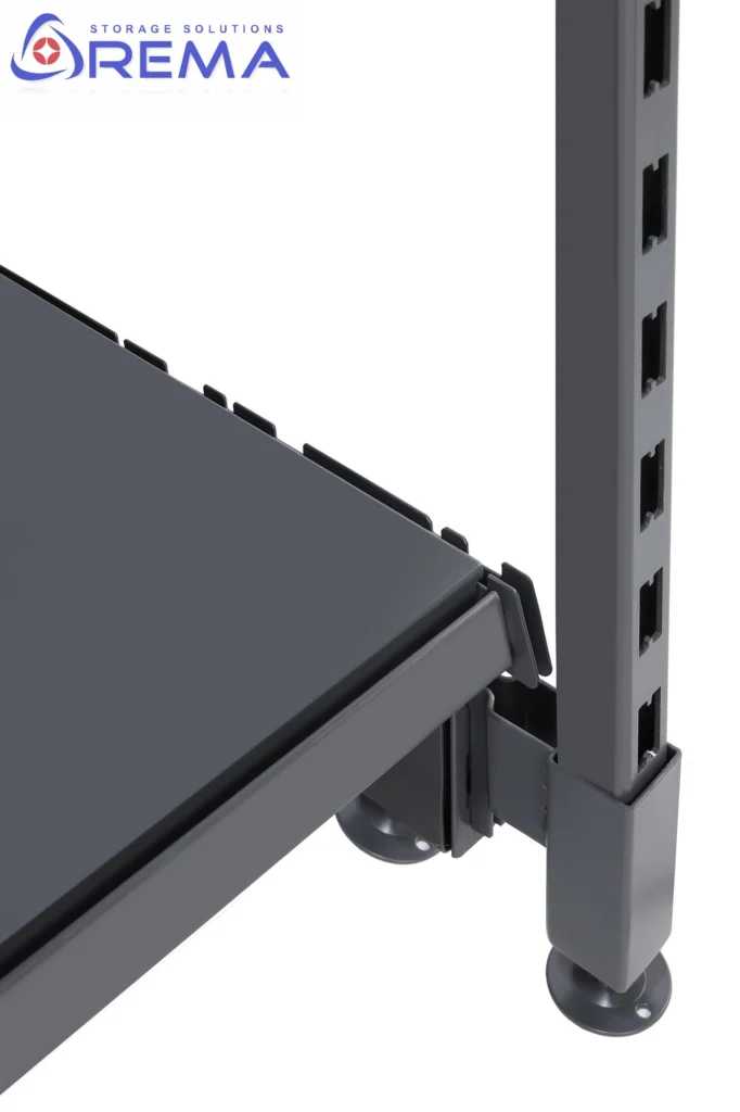 mocowanie słupka w regale wzmocnionym