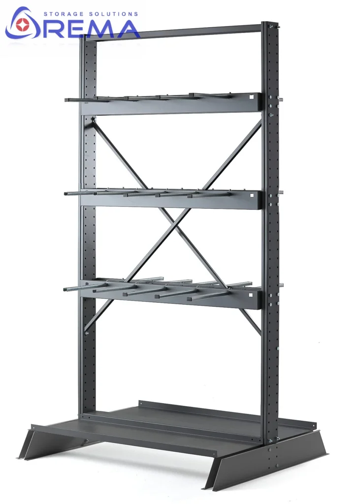 regał wspornikowy pionowy dwustronny