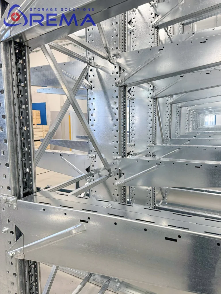 regały wspornikowe jednostronne, mocowanie wspornika