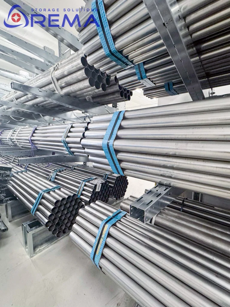 regały wspornikowe dwustronne ciężkie z rurami