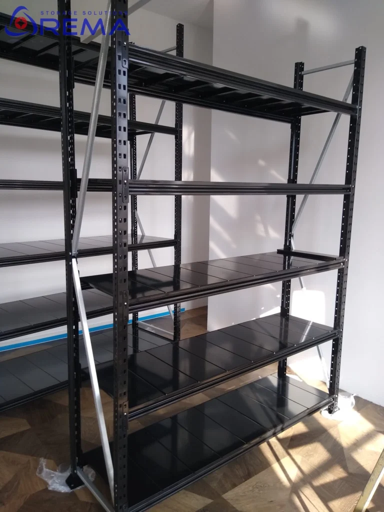 regał metalowy czarny LPX