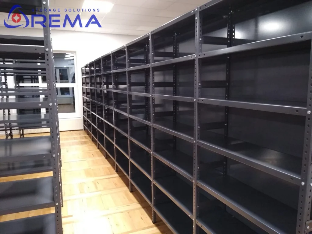 regał metalowy czarny typu RML