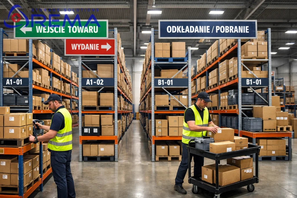 FIFO LIFO na regałach półkowych