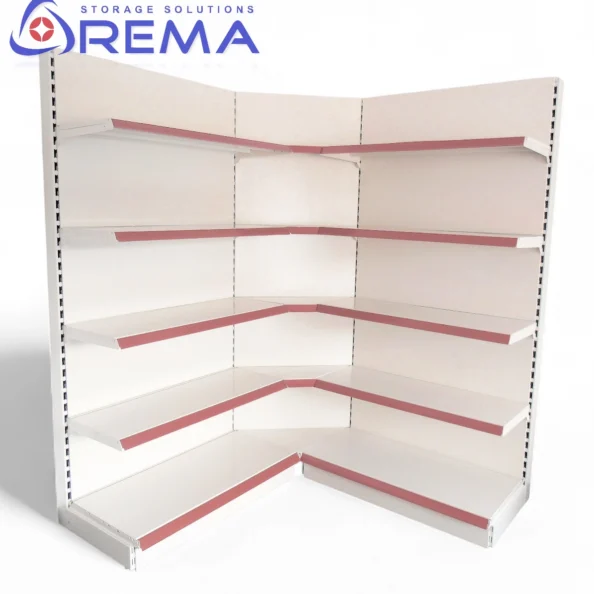 regał sklepowy w naroiżniku